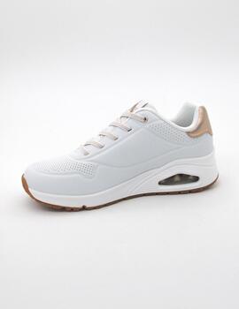 Zapatilla Skechers 155196/WHT blanco/dorado mujer