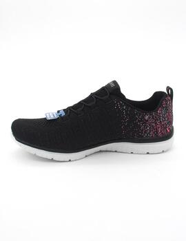 Deportivas Skechers Virtue negro y rosa