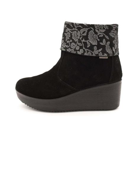 Botas cuña mujer en gore-tex negro