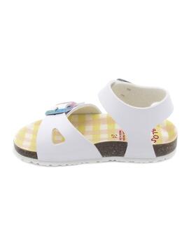 Sandalia Bio Pablosky 423300 blanca para niña