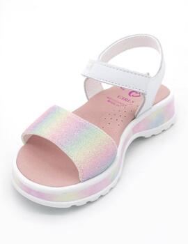 Sandalia Pablosky 416700 blanco/multicolor niña 