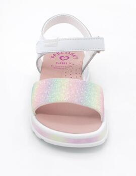 Sandalia Pablosky 416700 blanco/multicolor niña 