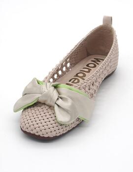 Bailarina Wonders CH-1001 beige para mujer