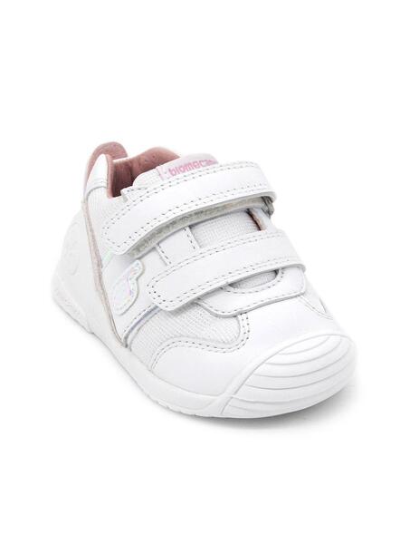 Deportivas blancas unisex Biomecanics 221001-C niño y niña