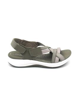 Sandalia Clarks MIRA verde plana