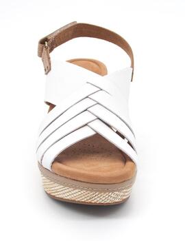 Sandalai Clarks ELLERI GRACE blanco con cuña