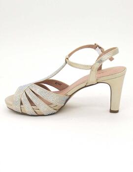 Sandalias de tacón Menbur 23147 doradas para mujer