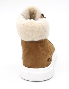 Botín UGG 1121020 camel cordón pelo para mujer