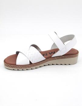 Sandalia KMN 23430 blanca plana