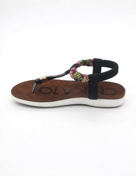 Sandalia Chika 10 Canelita 02 negro para mujer