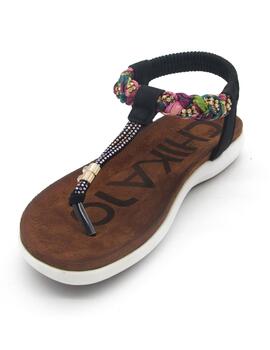 Sandalia Chika 10 Canelita 02 negro para mujer