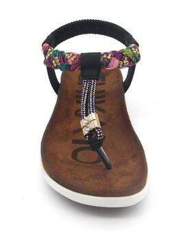 Sandalia Chika 10 Canelita 02 negro para mujer