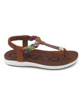 Sandalia Chika 10 Canelita 02 cuero para mujer