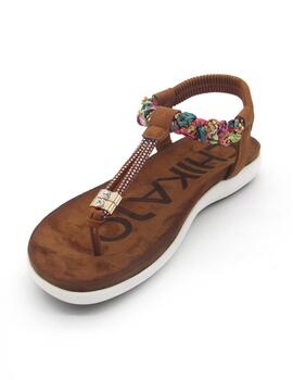 Sandalia Chika 10 Canelita 02 cuero para mujer