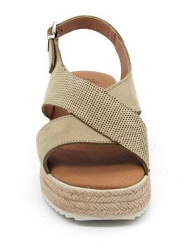 Sandalia KMN F-9054 khaki con cuña