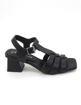 Sandalia Oh My Sandals 5258 negro con tacon