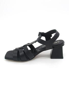 Sandalia Oh My Sandals 5258 negro con tacon