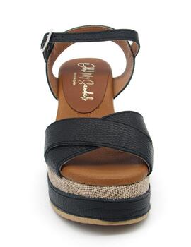 Sandalia Oh My Sandals 5249 negro con cuña