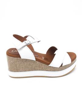 Sandalia Oh My Sandals 5249 blanco con cuña