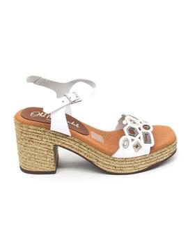 Sandalia Oh My Sandals 5232 blanco con tacon