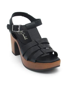 Sandalia Oh My Sandals 5244 negro con tacon