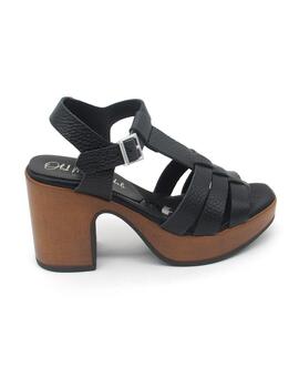 Sandalia Oh My Sandals 5244 negro con tacon