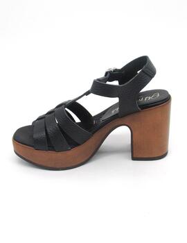 Sandalia Oh My Sandals 5244 negro con tacon