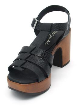 Sandalia Oh My Sandals 5244 negro con tacon