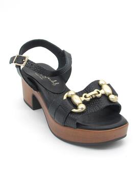 Sandalia Oh My Sandals 5242 negro con tacon