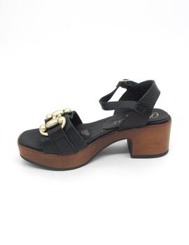 Sandalia Oh My Sandals 5242 negro con tacon