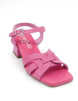 Sandalia Oh My Sandals 5263 fucsia con tacon