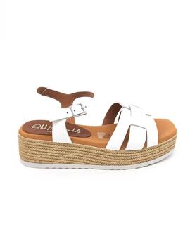 Sandalia Oh My Sandals 5209 blanco con cuña