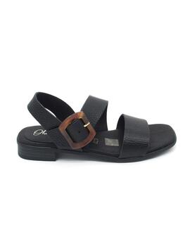 Sandalia Oh My Sandals 5162 negro plana