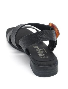 Sandalia Oh My Sandals 5162 negro plana