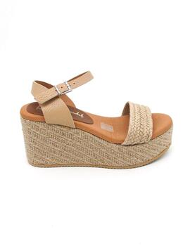 Sandalia Oh My Sandals 5255 beige con cuña 