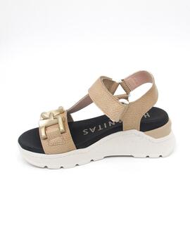 Sandalia Hispanitas beige con cuña