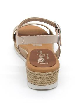 Sandalia Oh My Sandals 5204 beige con cuña