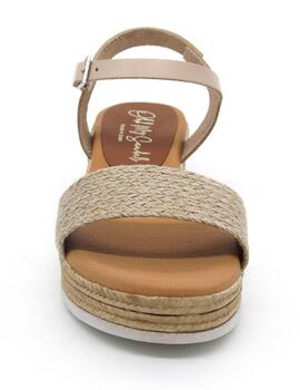 Sandalia Oh My Sandals 5204 beige con cuña