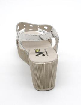 Sandalia 24HRS 25715 beige para mujer