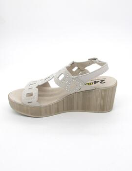 Sandalia 24HRS 25715 beige para mujer