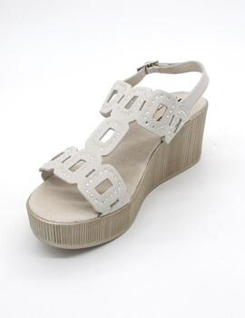Sandalia 24HRS 25715 beige para mujer