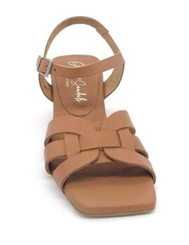 Sandalia Oh My Sandals 5263 camel con tacon