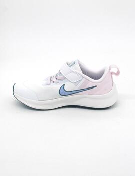 Deportivo Nike DA2777(102) bco / rosa niña