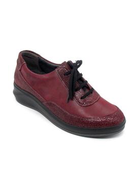 Zapato Leyland 3402 burdeos para mujer