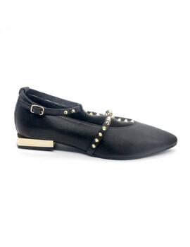 Bailarina Gioseppo 70376 negro tachuelas mujer