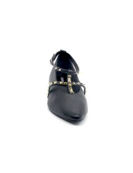 Bailarina Gioseppo 70376 negro tachuelas mujer