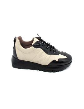 Zapato deportivo Wonders A-2450 negro/beige mujer