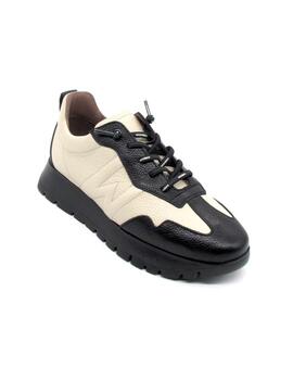 Zapato deportivo Wonders A-2450 negro/beige mujer