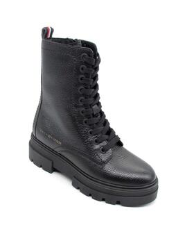 Bota Militar Tommy FWOFW06732 negro para mujer