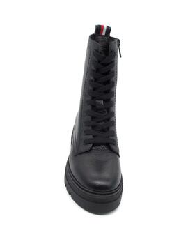 Bota Militar Tommy FWOFW06732 negro para mujer